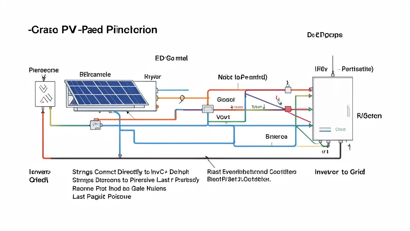 Schemat podłączenia paneli fotowoltaicznych do sieci