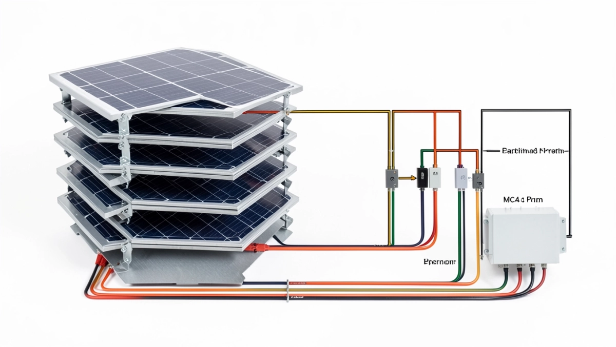 Schemat podłączenia paneli fotowoltaicznych