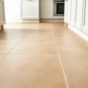 Beżowe płytki do kuchni na podłogę