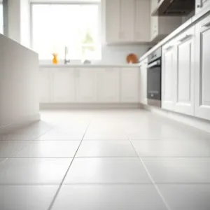 Białe płytki do kuchni podłogowe