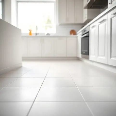 Białe płytki do kuchni podłogowe