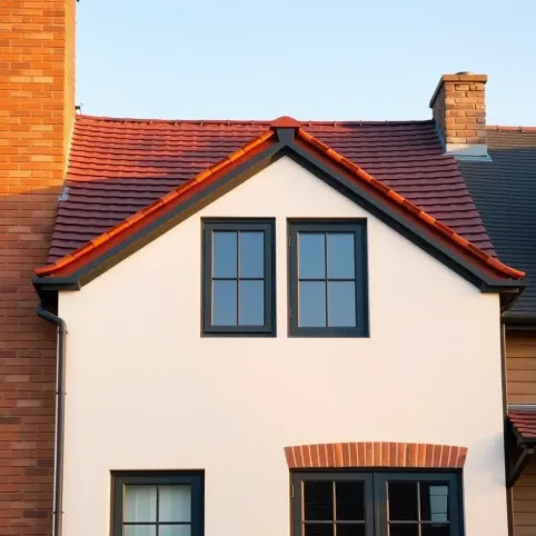 Ceglasty dach jaka elewacja