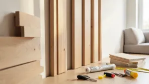 cena położenia lameli na ścianie