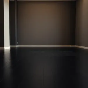 Czarna podłoga w sypialni