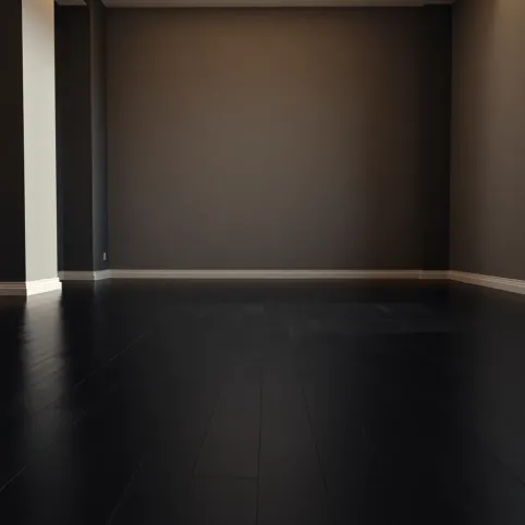 Czarna podłoga w sypialni