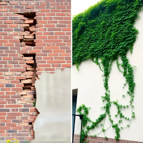 Czy bluszcz niszczy elewacje