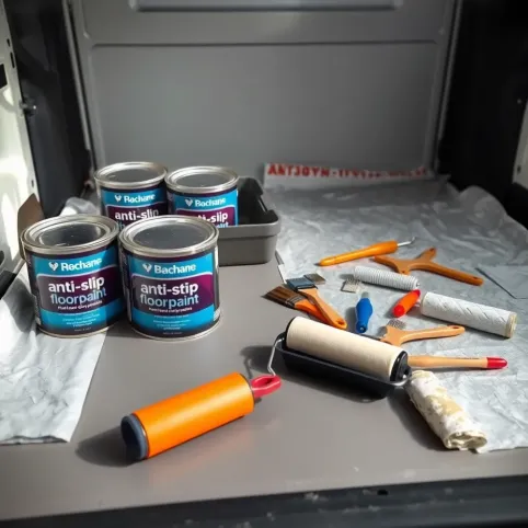 Czym pomalować podłogę w busie