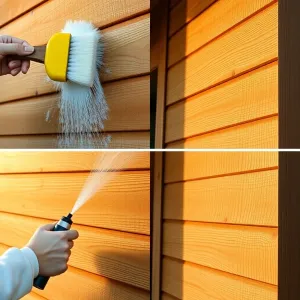 Czyszczenie drewnianej elewacji