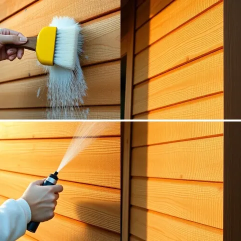 Czyszczenie drewnianej elewacji