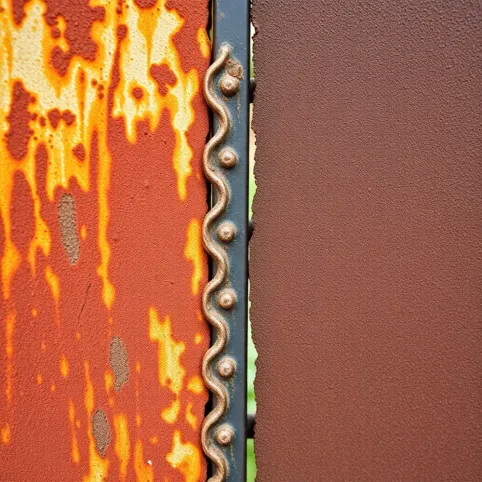 Czyszczenie ogrodzenia z rdzy