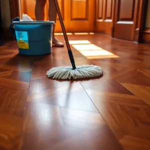 Czyszczenie podłogi drewnianej