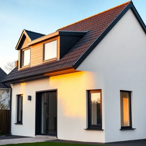 Dach i okna antracyt jaka elewacja