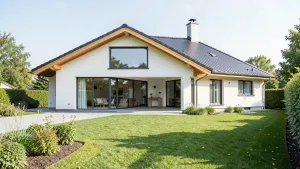 dom parterowy 120m2 dach dwuspadowy