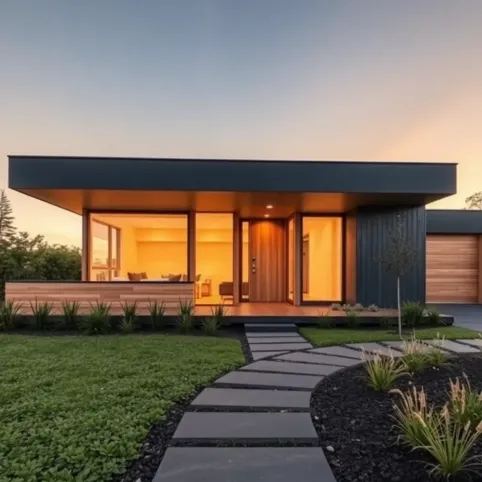 Dom parterowy z płaskim dachem do 120m2