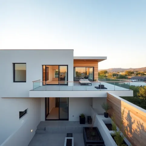 Dom piętrowy z płaskim dachem do 100m2