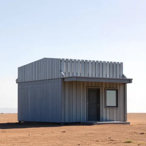 Dom z płyt ogrodzeniowych