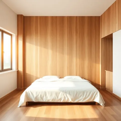 Drewniane panele ścienne do sypialni