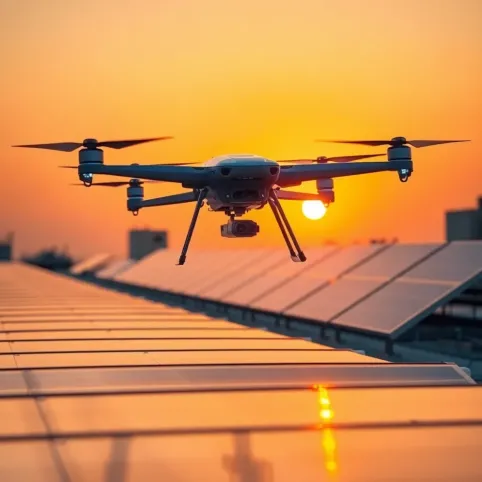 Dron do mycia paneli fotowoltaicznych