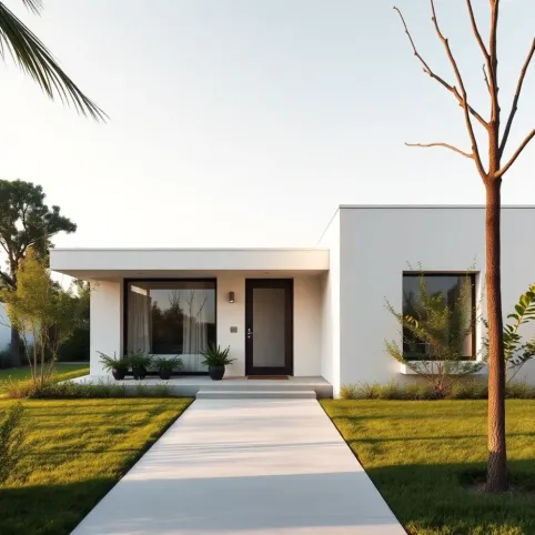 Elewacja domu parterowego inspiracje