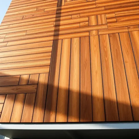 Elewacja drewniana na styropianie