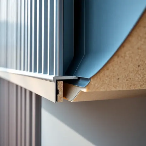 Elewacja z blachy na rąbek przekrój