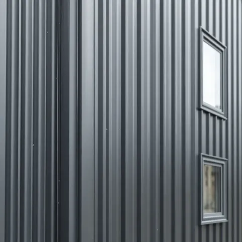 Elewacja z blachy na styropianie