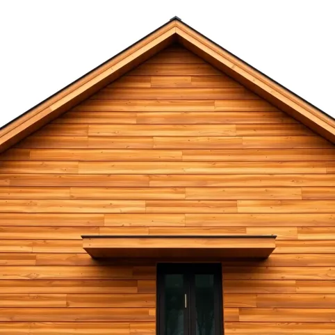 Elewacja z desek na styropianie