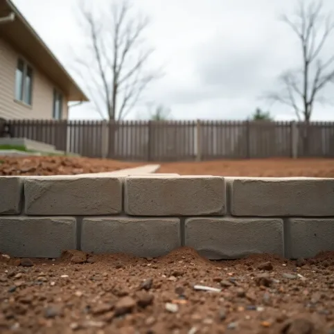 Fundament pod ogrodzenie z bloczków