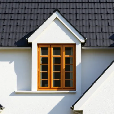 Grafitowy dach okna złoty dąb jaka elewacja