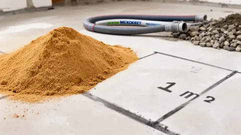 Ile piasku na m2 posadzki z mixokreta