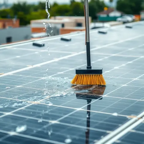 Jak myć panele fotowoltaiczne na dachu