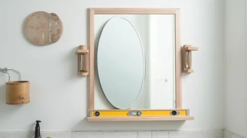 jak powiesić lustro na ścianie bez wiercenia