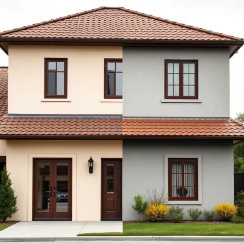 Jaki kolor elewacji do brązowego dachu i brązowych okien