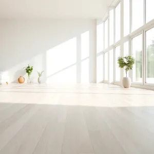 Jasna podłoga w salonie