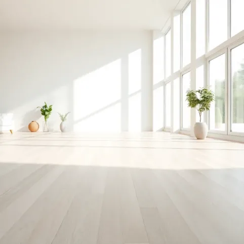 Jasna podłoga w salonie