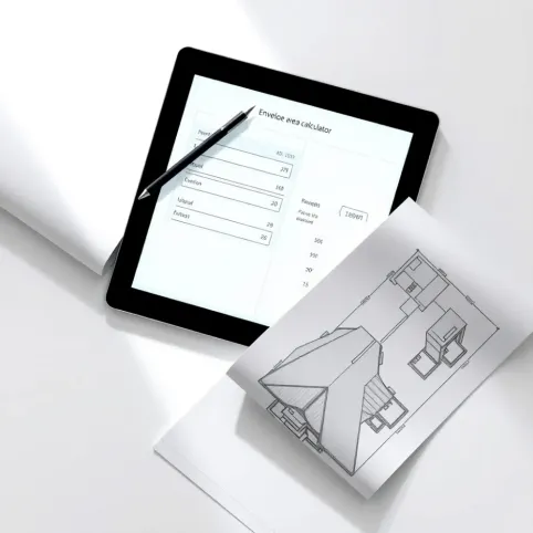 Kalkulator powierzchni dachu kopertowego