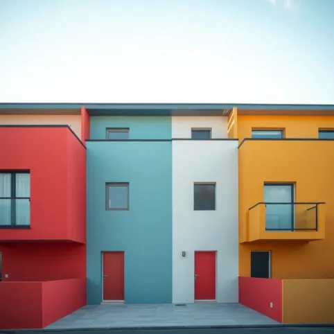 Kolory elewacji domów z płaskim dachem