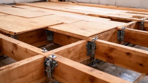 konstrukcja podłogi drewnianej na legarach