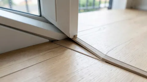 Łączenie paneli pod drzwiami