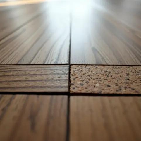 Łączenie paneli z płytkami korkiem