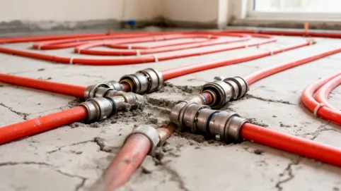 łączenie pex w posadzce