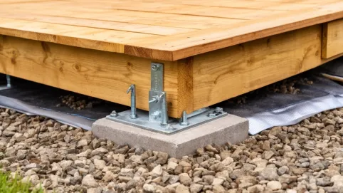 Legary pod taras drewniany