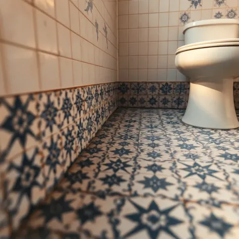 Małe płytki podłogowe do łazienki