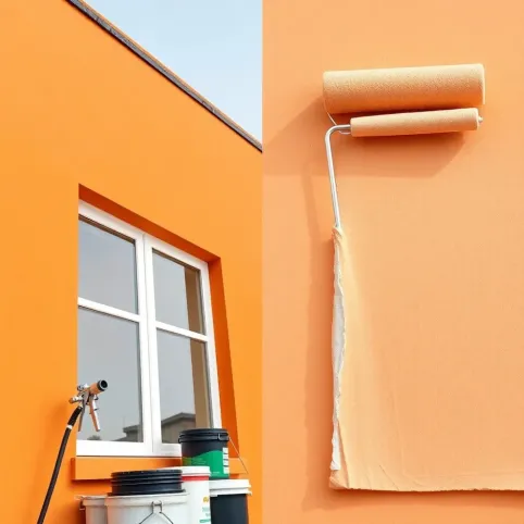 Malowanie elewacji pistoletem czy wałkiem