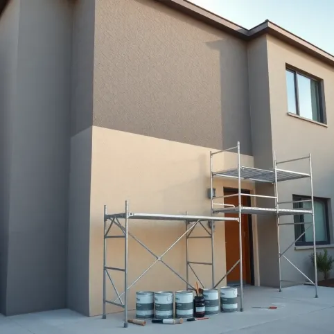 Malowanie elewacji z tynku strukturalnego