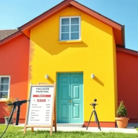 malowanie natryskowe elewacji  cennik