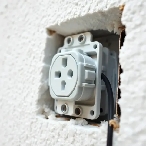 Montaż gniazdka na elewacji styropianowej