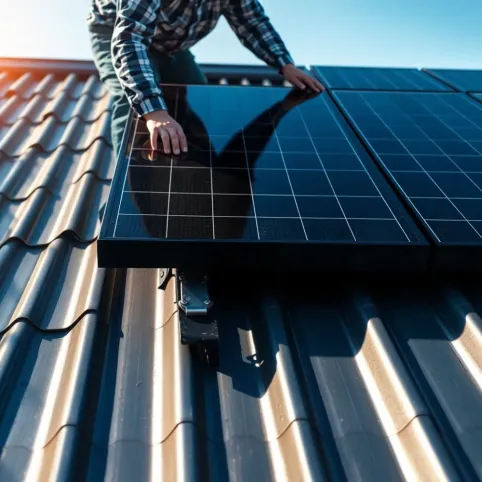 Montaż paneli fotowoltaicznych na dachu z blachy trapezowej