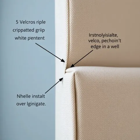 Montaż paneli tapicerowanych na rzepy