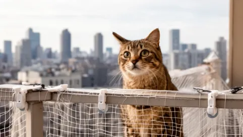 Montaż siatki na balkonie bez wiercenia